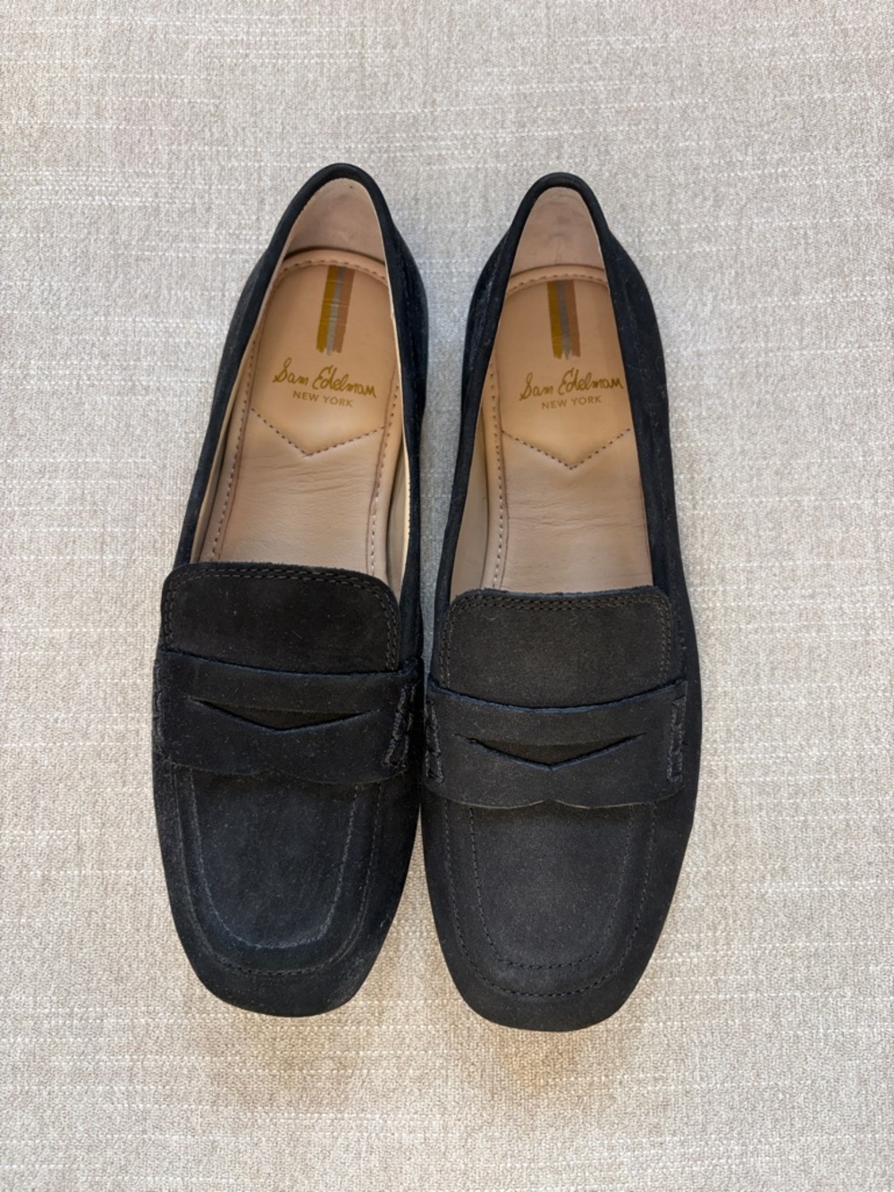 Sam Edelman Black Suede Loafers